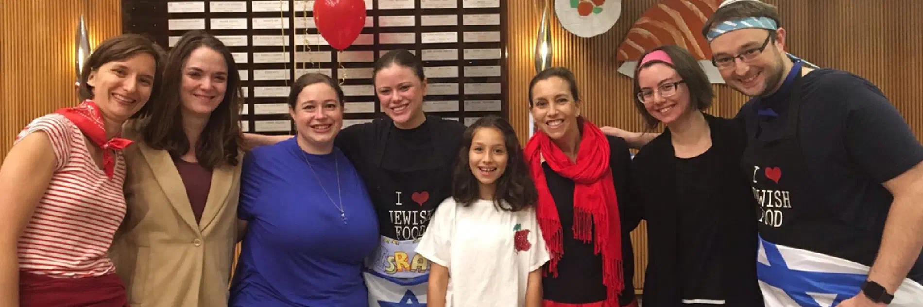 Members of the congregation in costume at Purim