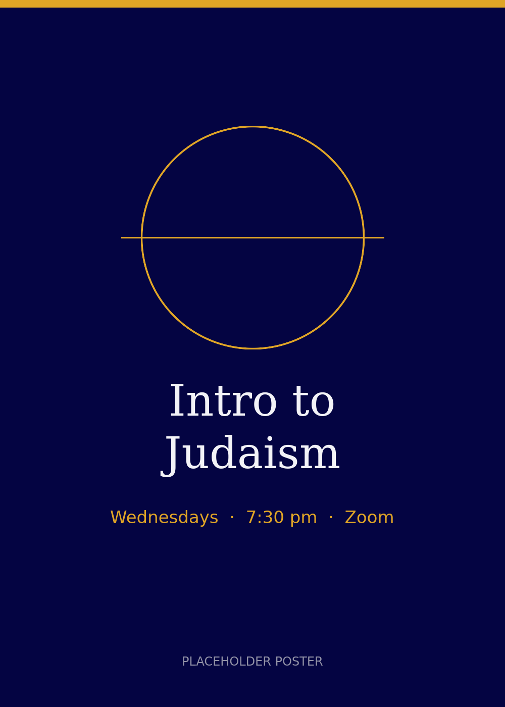 Poster for Introduction to Judaism 5787