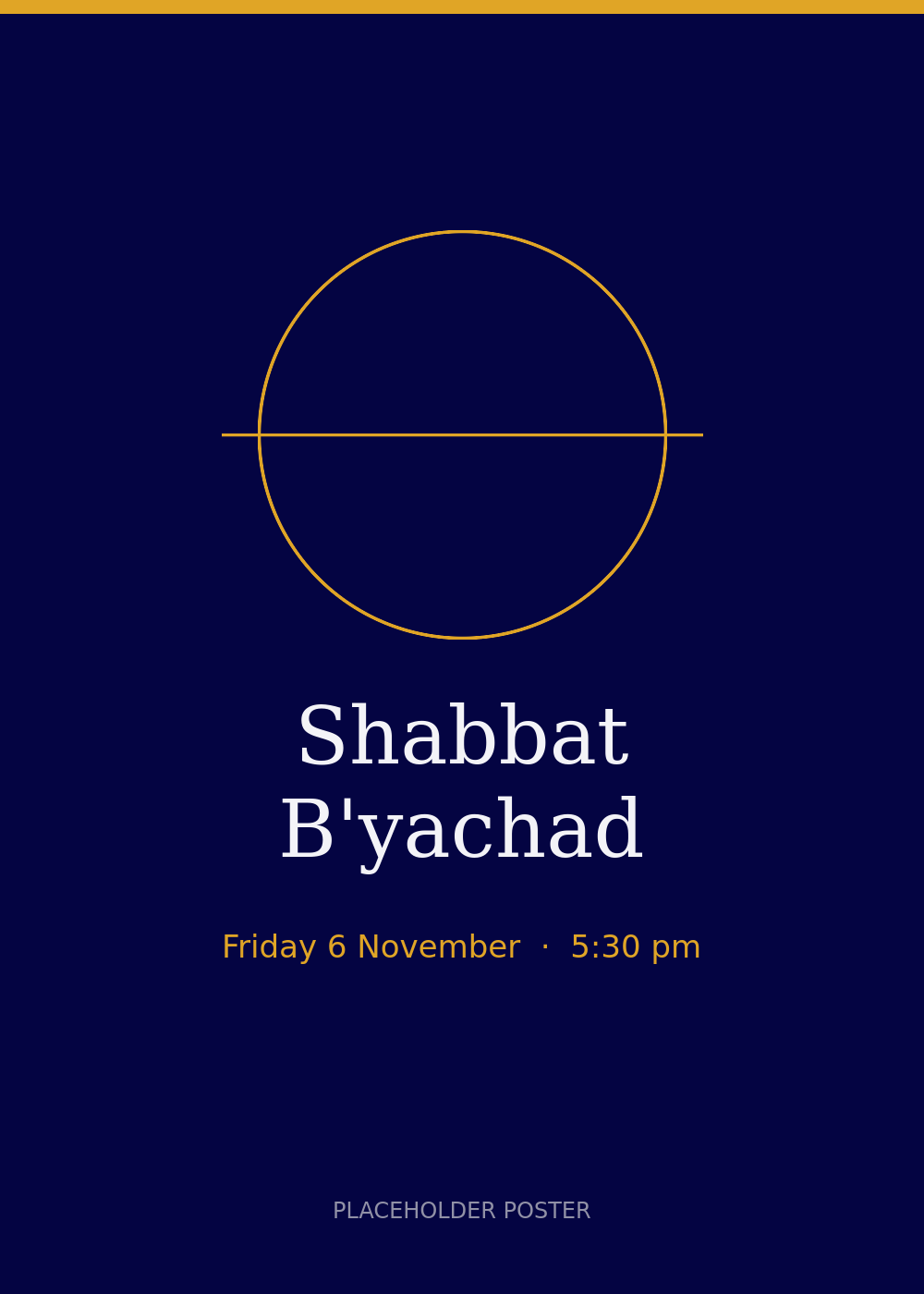 Poster for Shabbat B'yachad